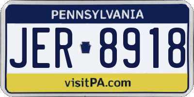 PA license plate JER8918