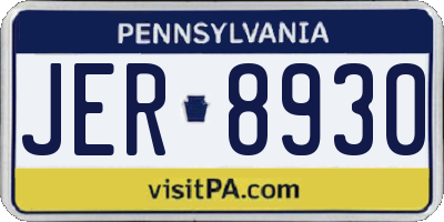 PA license plate JER8930
