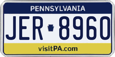PA license plate JER8960