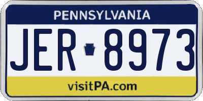 PA license plate JER8973