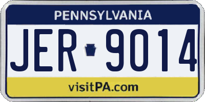 PA license plate JER9014