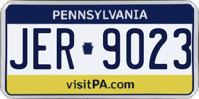 PA license plate JER9023