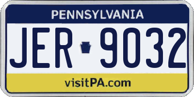 PA license plate JER9032