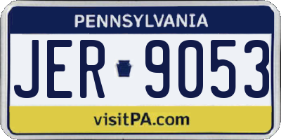 PA license plate JER9053