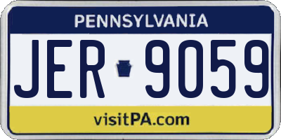 PA license plate JER9059