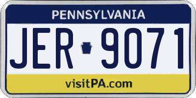 PA license plate JER9071