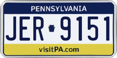 PA license plate JER9151