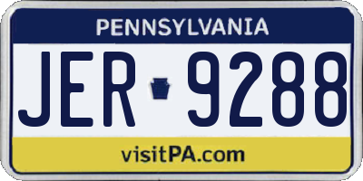 PA license plate JER9288