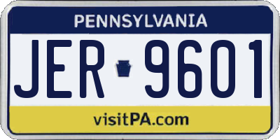 PA license plate JER9601