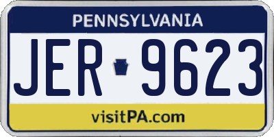 PA license plate JER9623