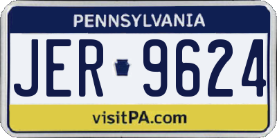 PA license plate JER9624