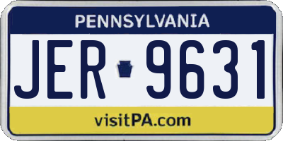 PA license plate JER9631