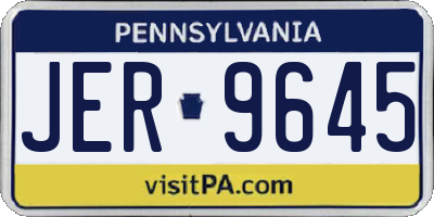 PA license plate JER9645