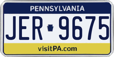 PA license plate JER9675