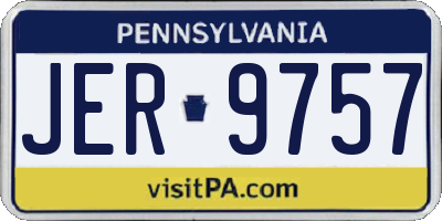 PA license plate JER9757