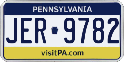 PA license plate JER9782