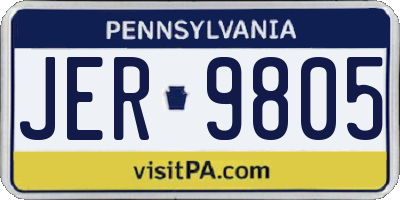 PA license plate JER9805