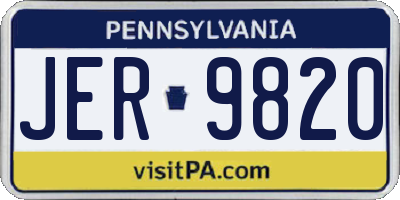 PA license plate JER9820