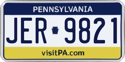 PA license plate JER9821