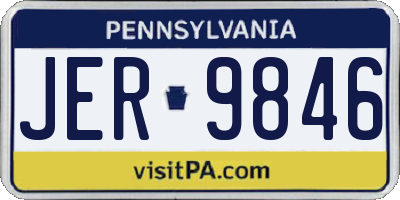 PA license plate JER9846