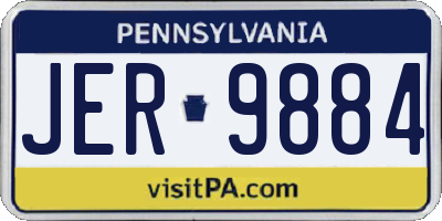 PA license plate JER9884