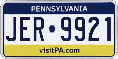 PA license plate JER9921