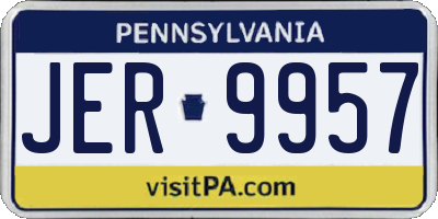 PA license plate JER9957