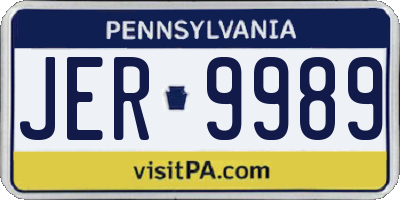 PA license plate JER9989