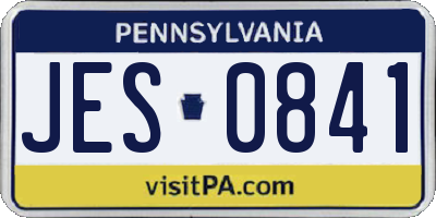 PA license plate JES0841