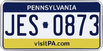 PA license plate JES0873
