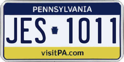 PA license plate JES1011