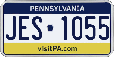 PA license plate JES1055