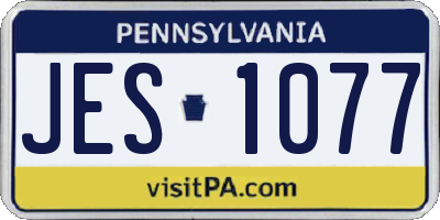 PA license plate JES1077