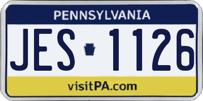 PA license plate JES1126