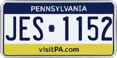 PA license plate JES1152