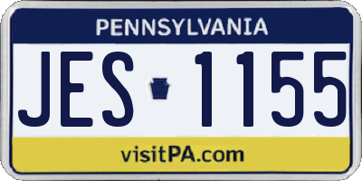 PA license plate JES1155