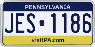 PA license plate JES1186