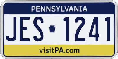 PA license plate JES1241