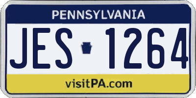 PA license plate JES1264