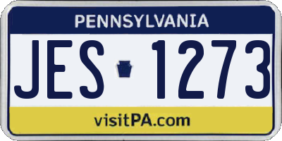 PA license plate JES1273