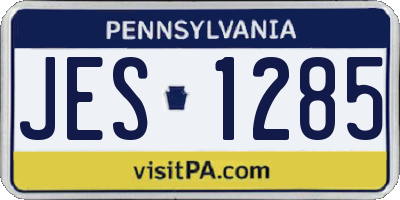 PA license plate JES1285