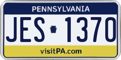 PA license plate JES1370
