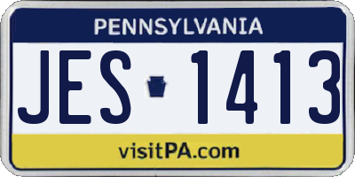PA license plate JES1413