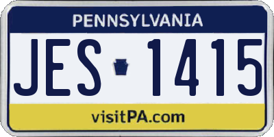 PA license plate JES1415