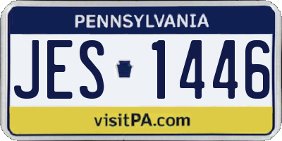 PA license plate JES1446