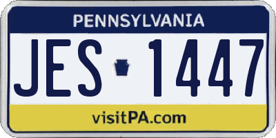 PA license plate JES1447