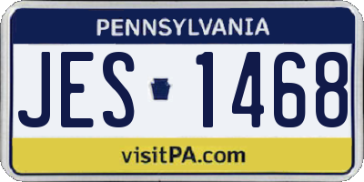PA license plate JES1468