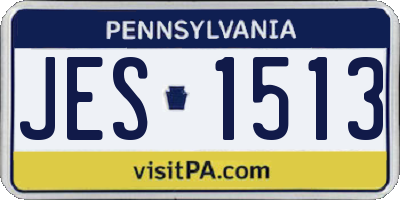 PA license plate JES1513
