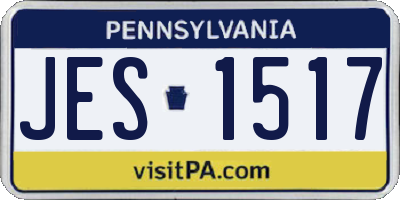 PA license plate JES1517