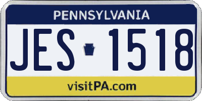 PA license plate JES1518